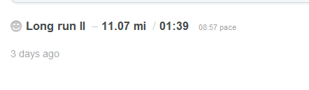 This week's long run