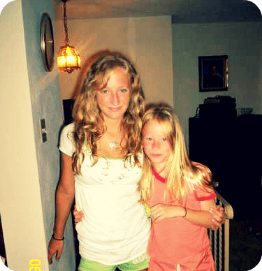 Hannah and I on my 15th birthday.