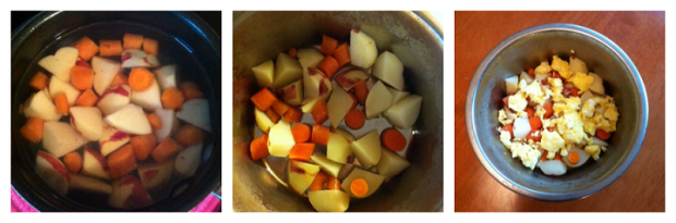 potatoes carrots and eggs