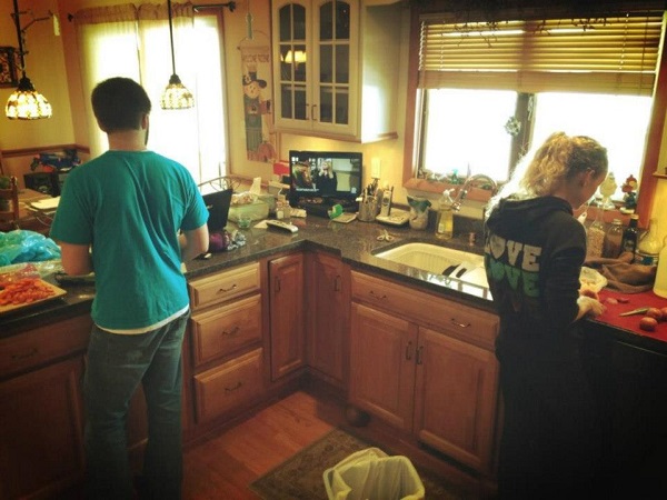 Cooking together :)