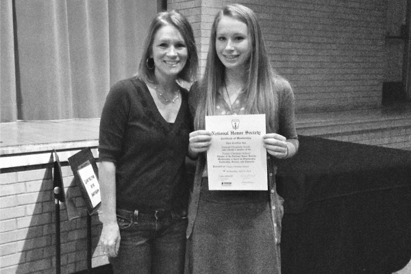 So proud of Hannah for getting inducted into the National Honor Society!