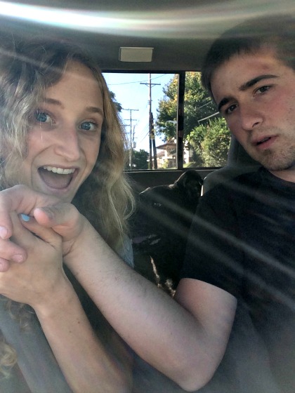 Hello from me, Lola, and a confused-looking Jimmy :)