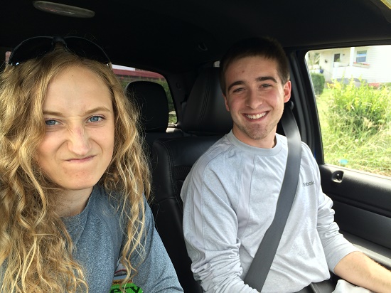 I'm scowling and Jimmy is smiling. Lovely ;)