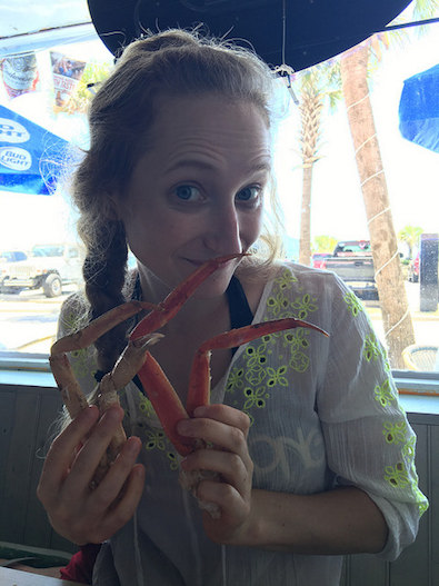 Crab legs at Fannie's on the Beach.