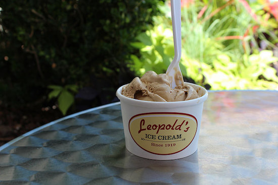Coffee ice cream from Leopold's. 