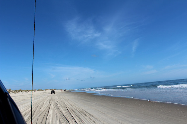 Driving on Beach in Corolla