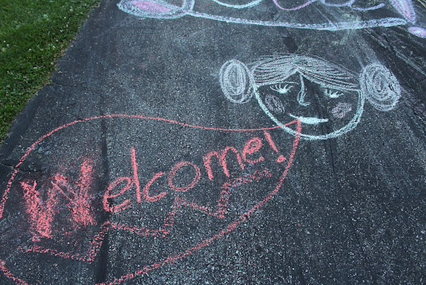 Princess Leia Chalk Drawing