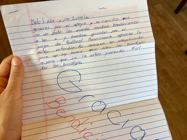 Ninos de Mexico sponsorship letter