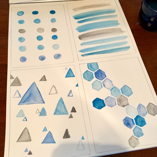 Abstract watercolor painting