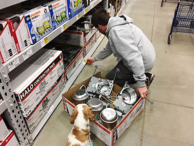 Dog in Lowe's