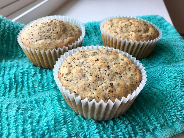 Lemon poppy seed muffins