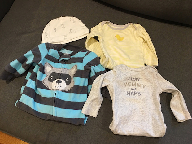 Baby clothes and hat