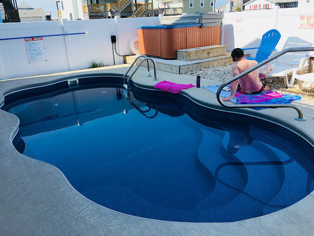 Pool and hot tub at beach rental house in Kitty Hawk North Carolina Outer Banks by Joe Lamb Jr.
