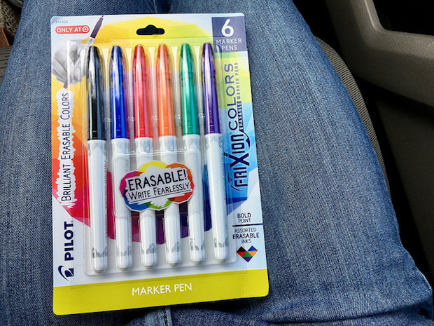 Pilot Frixion erasable marker pens