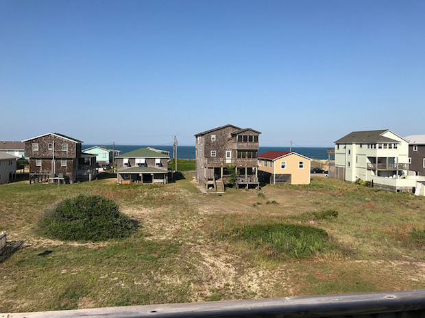 View of ocean from beach rental house in Kitty Hawk with Joe Lamb Jr.