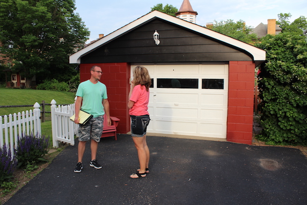 Southbound Enterprises real estate agent Will Smith talking with client in Crafton