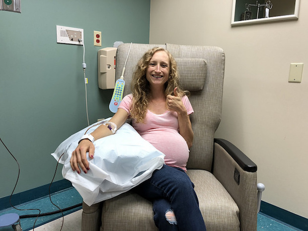 Pregnant IV iron infusion for anemia