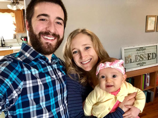 Family with baby girl