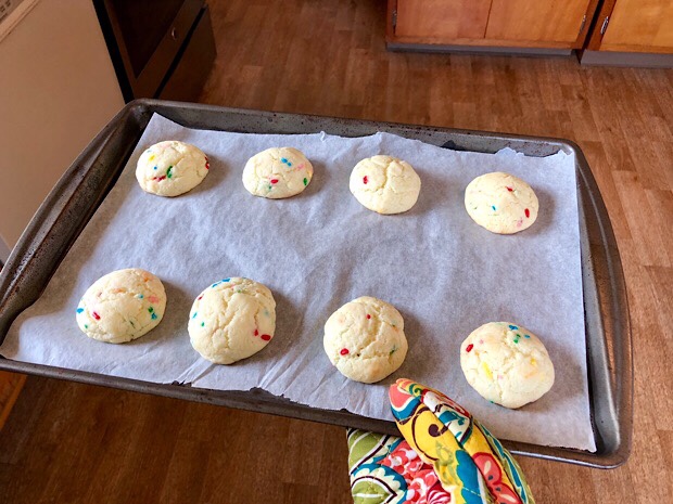 Funfetti cake mix cookies