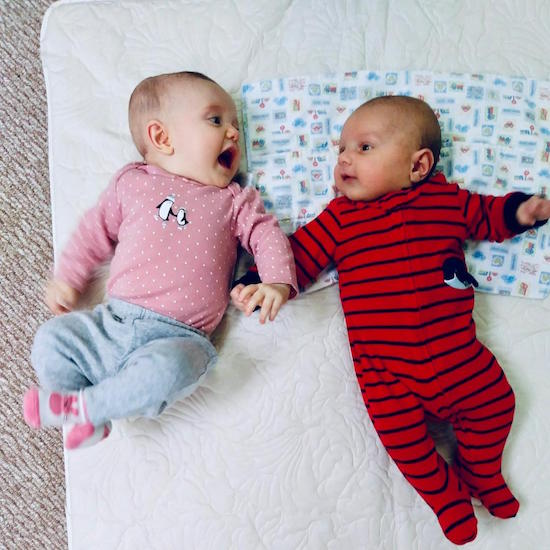 Babies laying together