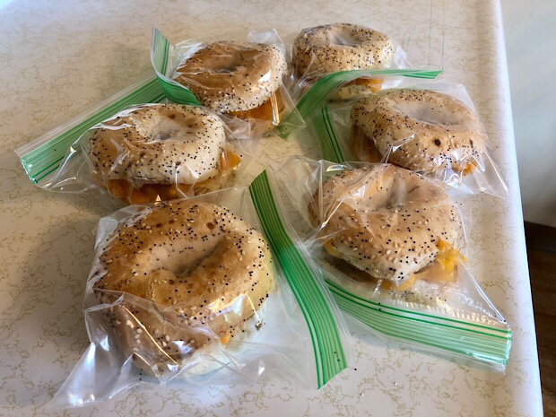 Everything bagel sandwiches