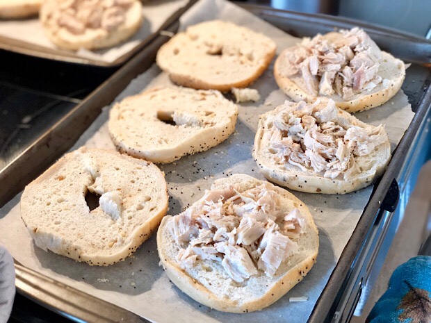 Everything bagel freezer sandwiches