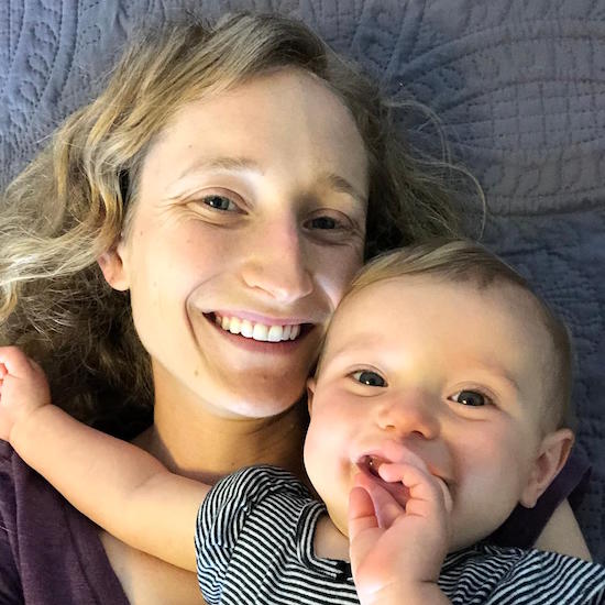 Mom and baby girl selfie