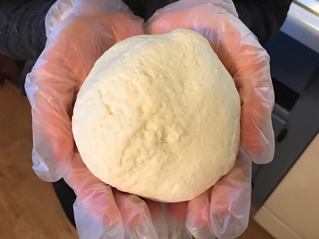 Homemade mozzarella cheese