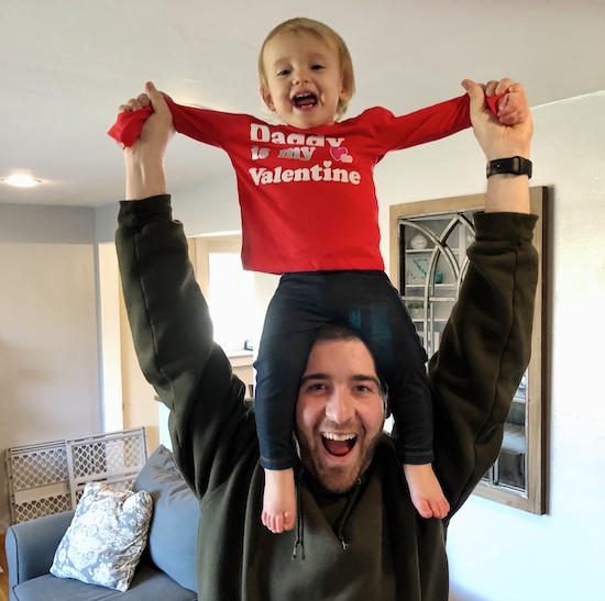 Daddy is my Valentine shirt on baby