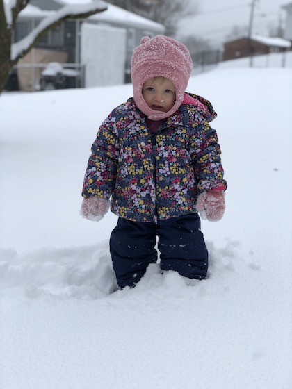 Baby in the snow