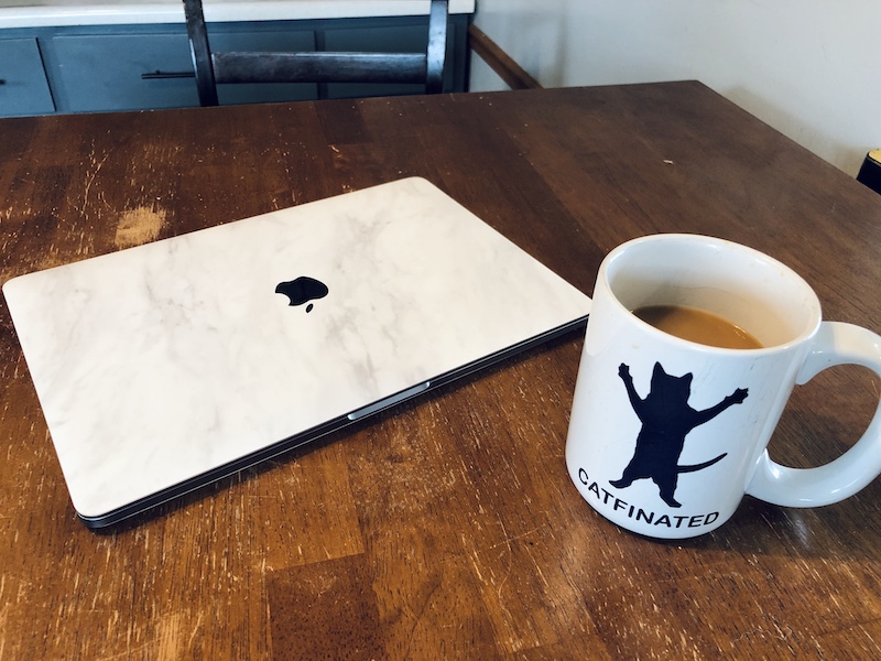 Coffee and Mac laptop Macbook