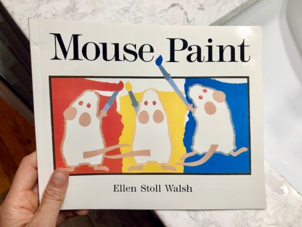 Mouse Paint book by Ellen Still Walsh to teach colors to children