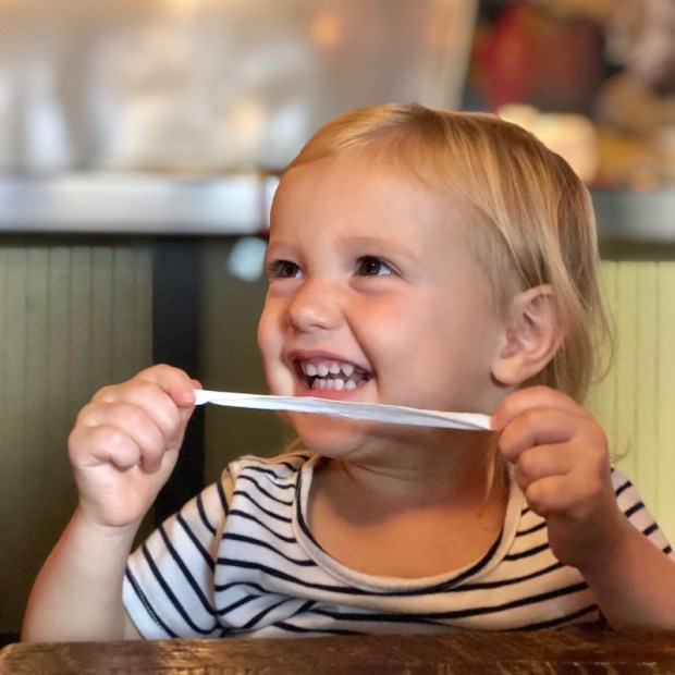Toddler at restaurant