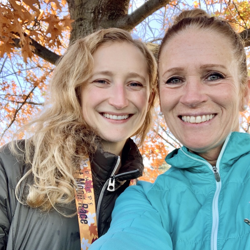 Mom and daughter after 5k race