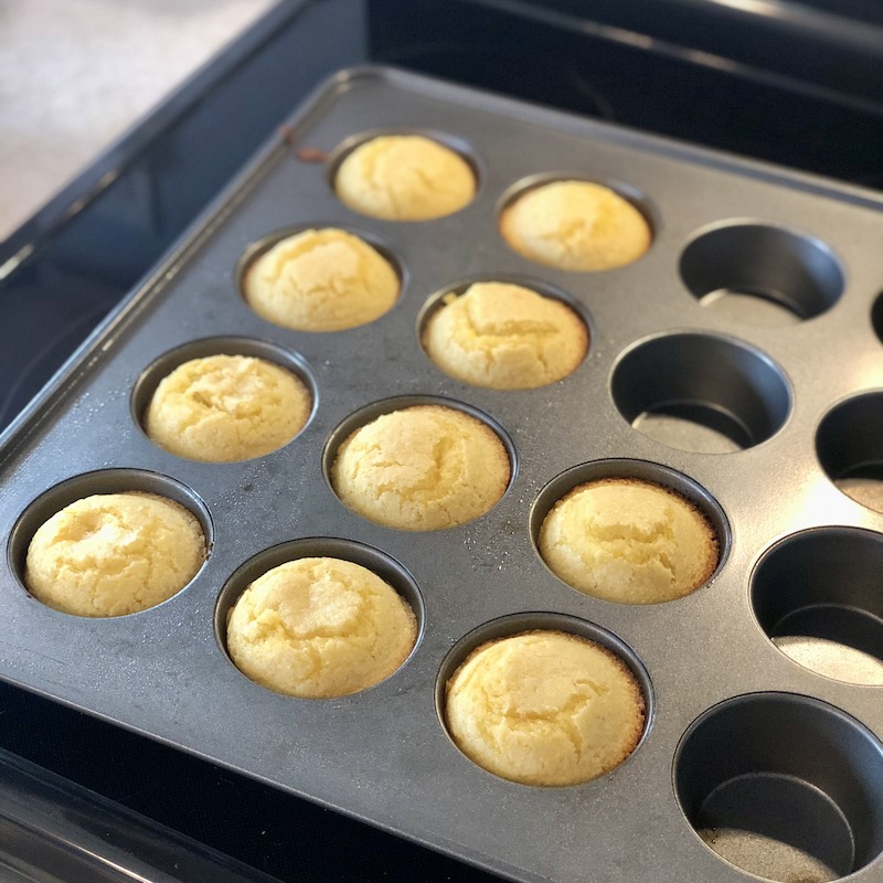 Gluten free corn muffins with mix from Aldi