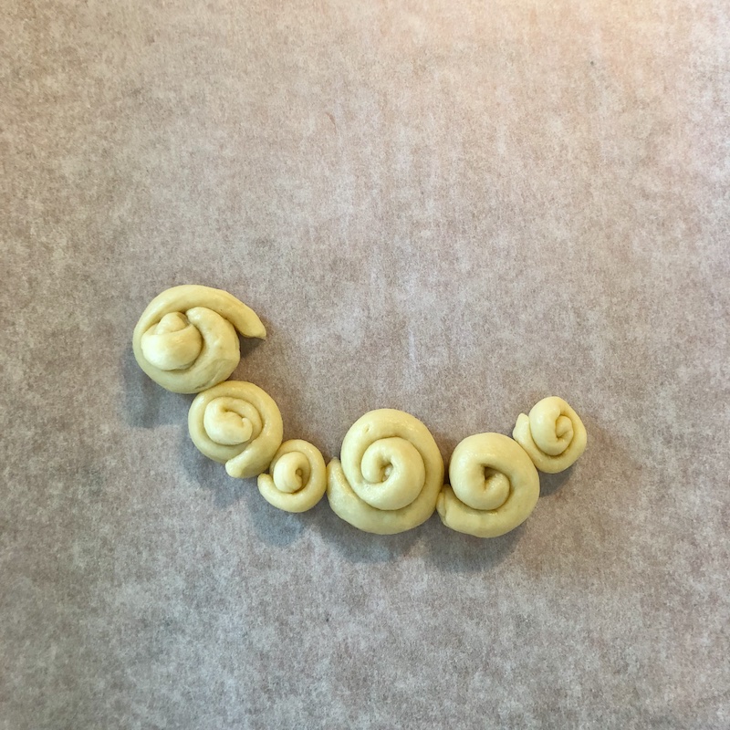Challah bread swirls