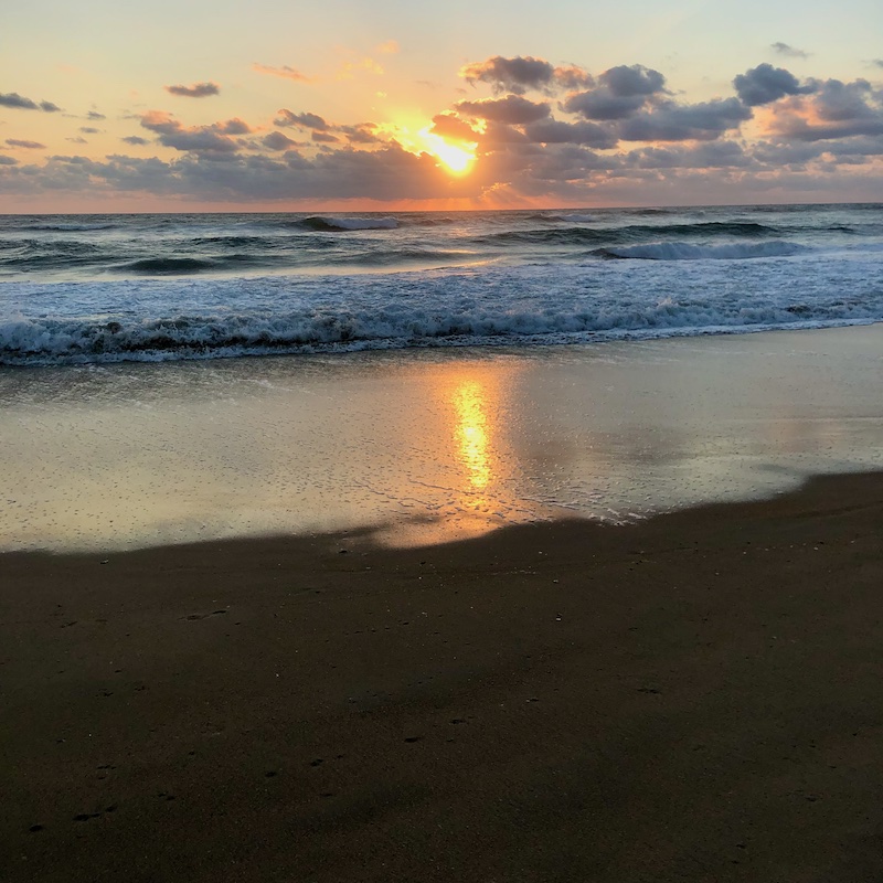 Sunrise over the ocean in Outer Banks, NC in September 2021