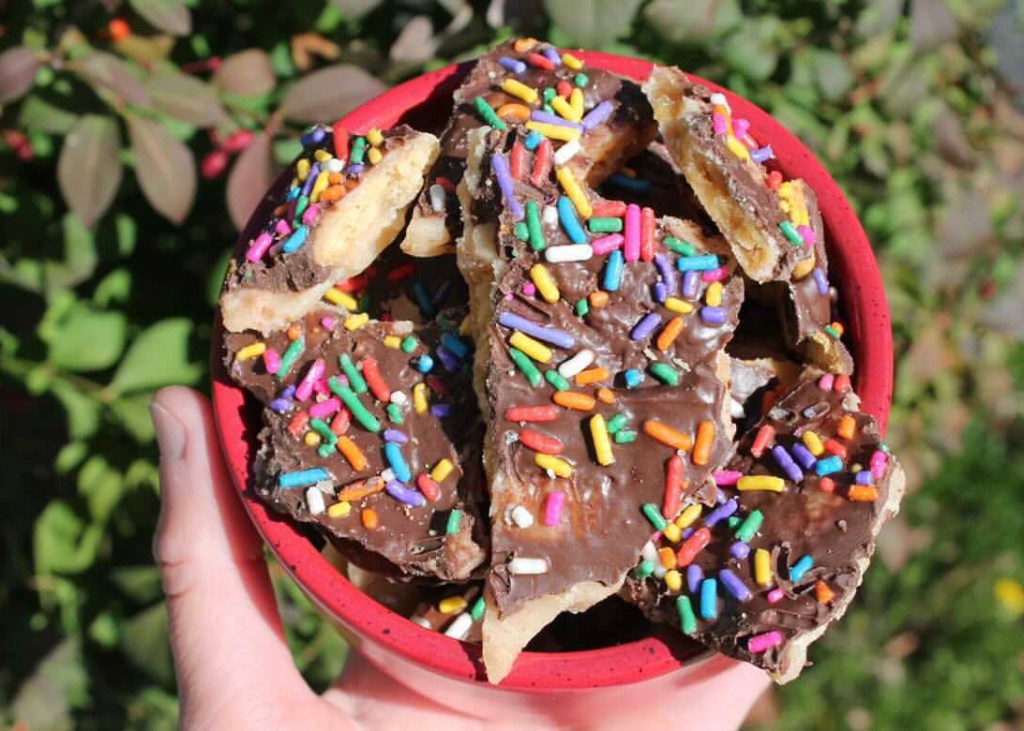 Homemade ritz toffee from Braid Bakery Etsy shop