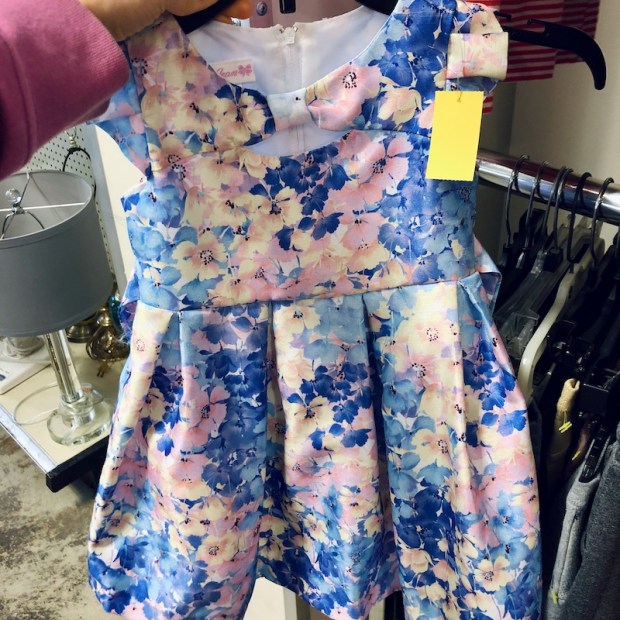 Bonnie Jean 2T Blue and pink floral dress for spring or Easter