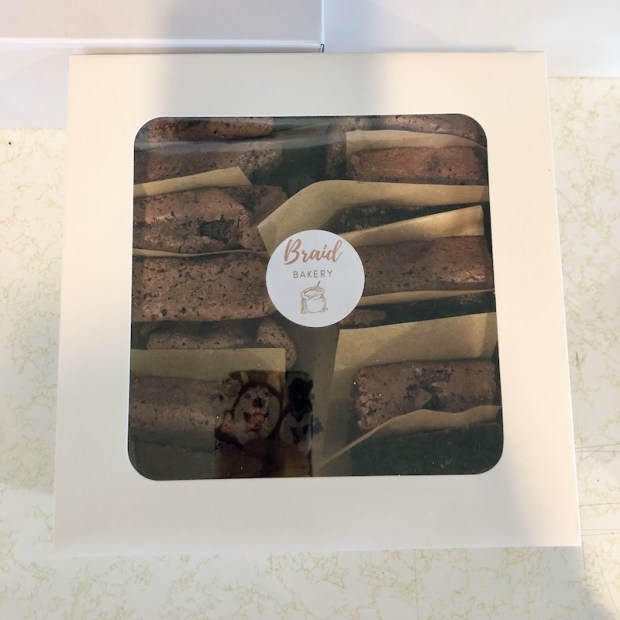 Gluten free brownies by Braid Bakery