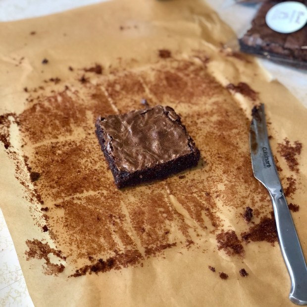 Gluten free fudge brownie from Braid Bakery Etsy shop