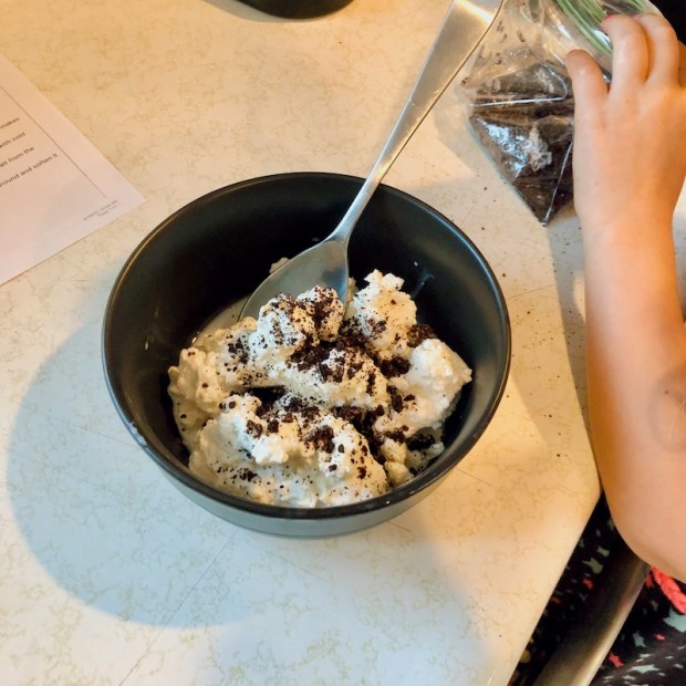 Homemade Oreo ice cream