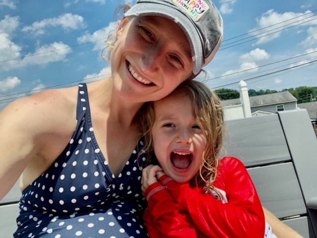 Mom and daughter selfie