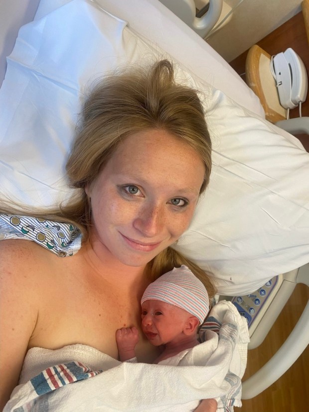 Mom and IUGR baby born at four pounds