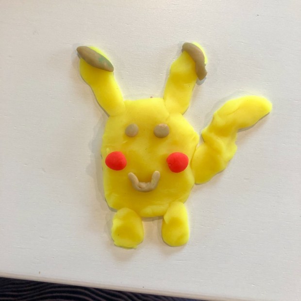 Pikachu made out of play-doh