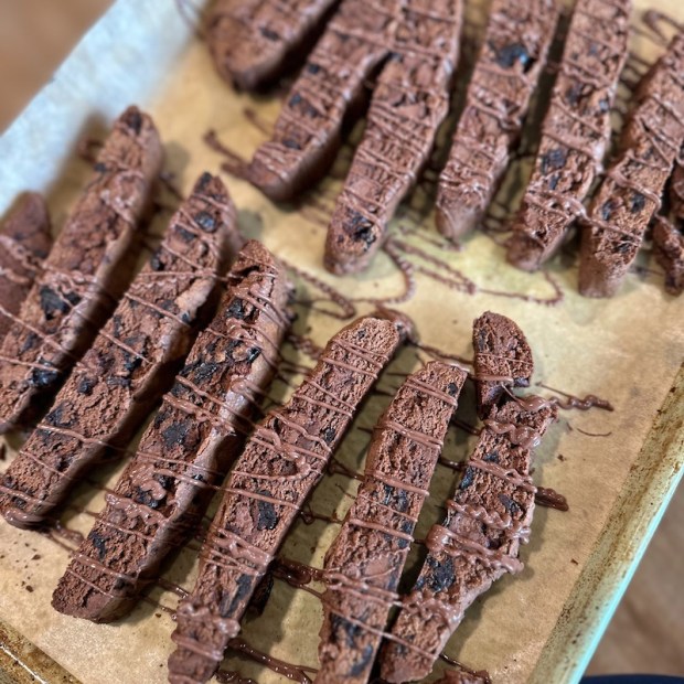 Chocolate cherry biscotti
