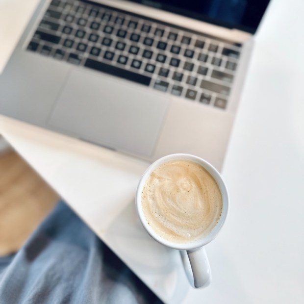 Coffee from Nespresso and laptop