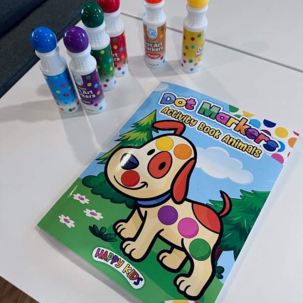 Dot markers and activity book