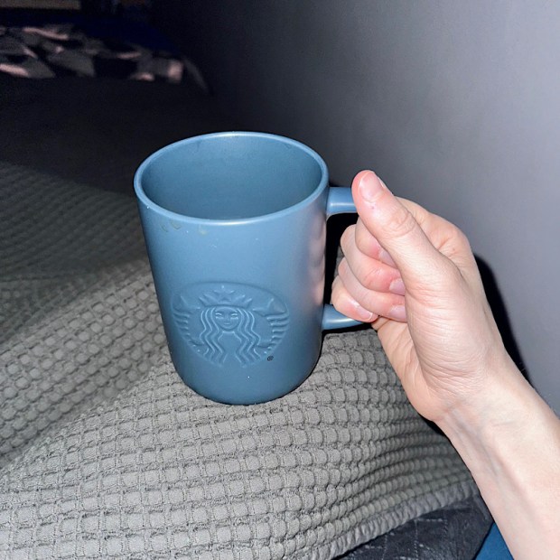 Teal Starbucks coffee mug