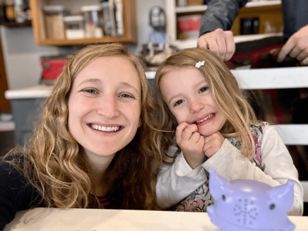 Mom and daughter selfie